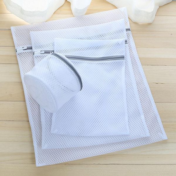 

laundry bags 10pcs/lot mesh washing machine travel needed clothes storage zipper bag anti-winding sock lingerie protecting case