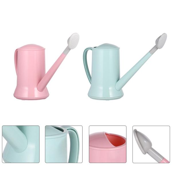 

2pcs sprinkling kettle home watering pot can with long spout equipments