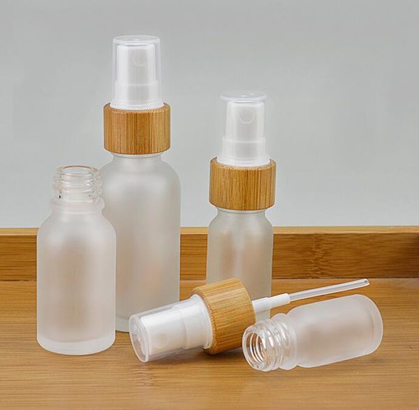 

other event & party supplies 50pcs 5 10 15ml 30ml 50ml frosted clear glass bottle bamboo lid cap perfume spray cosmetic custom#q