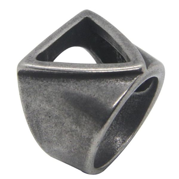 

cluster rings rany&roy est hollow out mat triangle ring 316l stainless steel fashion jewelry man boys, Golden;silver