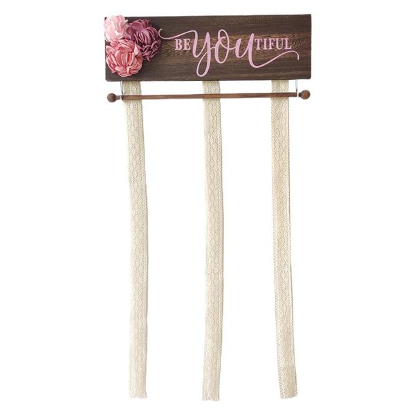 

decorative objects & figurines girls headbands storage hair bow holder rustic kids wooden home decor nursery bedroom clips display accessori