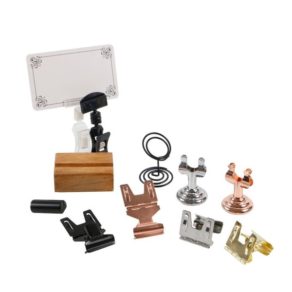

sign holder metal place card price tag display table numbers slot stand for wedding receptions events cafe buffet
