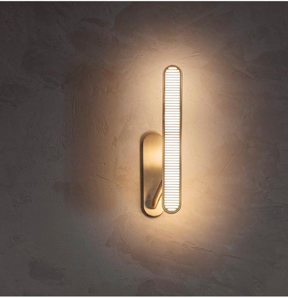

wall lamps post-modern minimalist lamp luxury living room background light creative copper design bedroom bedside