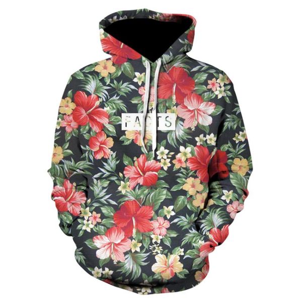 

men's hoodies & sweatshirts 2021-2022 autumn hoodie flower print coat fashion and women's clothing harajuku 3d pullover casual sw, Black