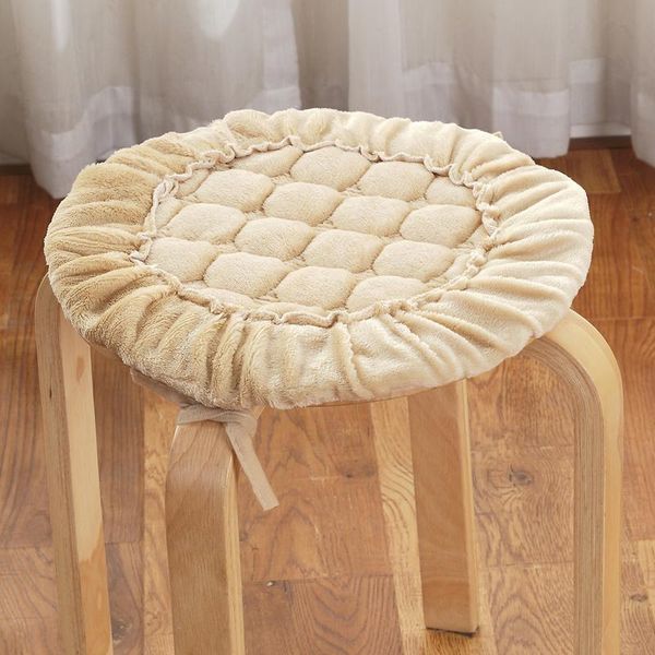 

solid round chair cushion soft sitting pad for kitchen decorative seat non slip student warm buttocks mat cushion/decorative pillow