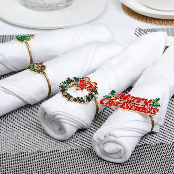 

napkin rings 1pc christmas ring holder xmas table decoration for home metal reindeer horn wedding el supplies