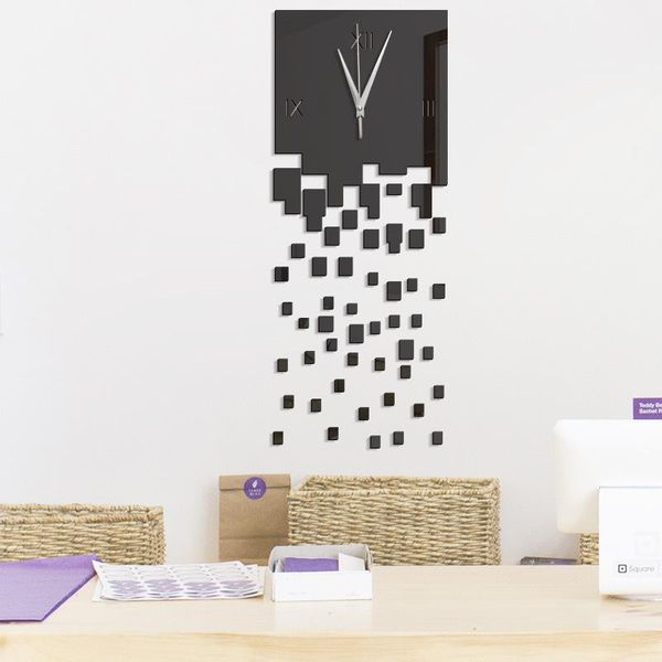 

wall clocks lost time 3d indoor environmental protection creative stickers clock mirror craft modern design