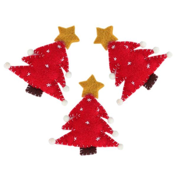 

christmas decorations 3 pcs hanging pendant party tree shaped home bar ornament festival gifts diy crafts non woven cloth mini decorative