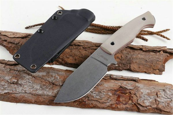 Böker Plus VoxKnives Rold Messer mit feststehender Klinge, 3,7 Zoll Stonewash D2-Klinge, G10-Griffe, Outdoor-Camping, Jagd, Überleben, Taschenmesser, Utility-EDC-Werkzeuge