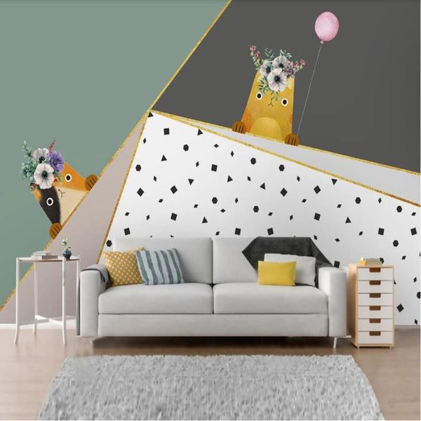 

wallpapers milofi custom large wallpaper mural pass geometric animal children background