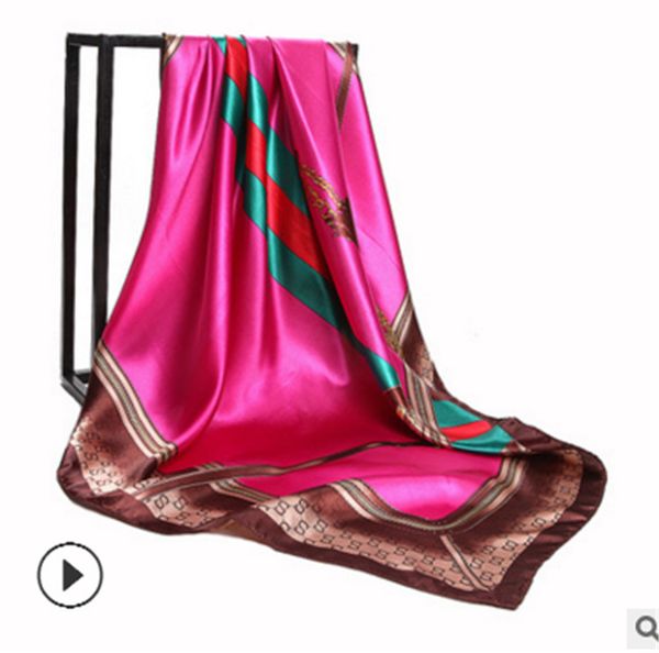

women's fashion scarves large square scarves women's fashion retro scarves 90cm*90cm, Blue;gray
