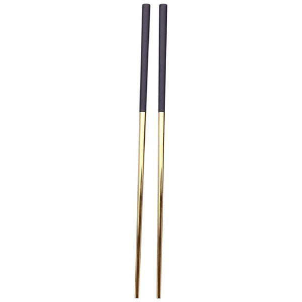 

chopsticks 5 pairs stainless steel chinese gold set black metal chop sticks used for sushi dinnerware