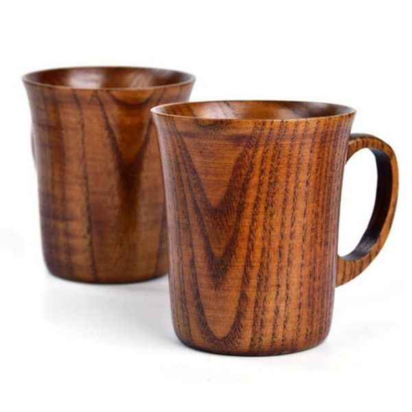 

home wooden cup with handle coffee mug for drinking tea office espresso water mugs