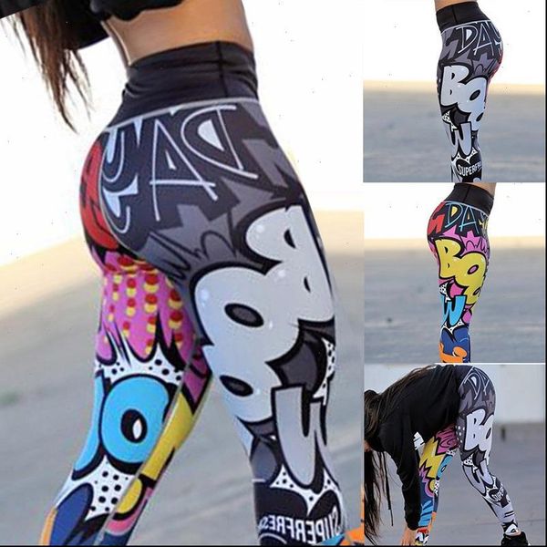 

women leggings funny print harajuku fitness legging female pants bodybuilding jeggings athleisure sportswear drop, Black