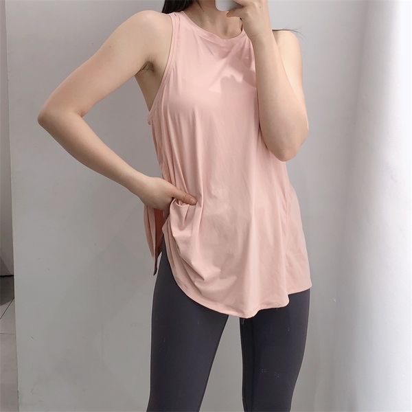 

lulu front new yoga tank t-shirt solid back sweatshirt, Gray