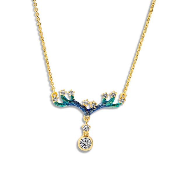

pendant necklaces european and american personality trend yilu has you handmade enamel necklace fashion creative design niche clavicle chain, Silver