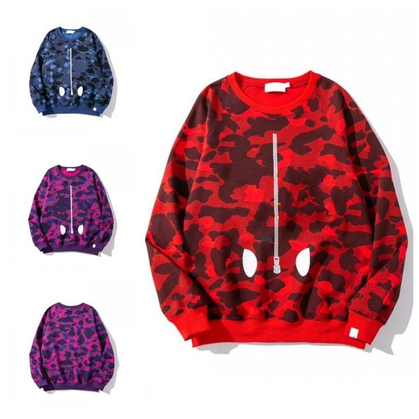 

mens hoodies camouflage streetwear hip hop casual loose fit women fashion long sleeve hoodie couple sweaters hd2103, Black