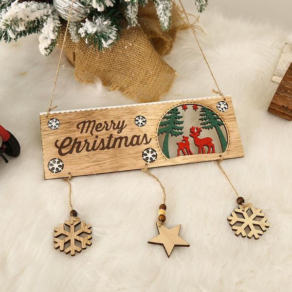 

christmas decorations merry wooden door hanging sign wall ornament for home outside year 2022 navidad