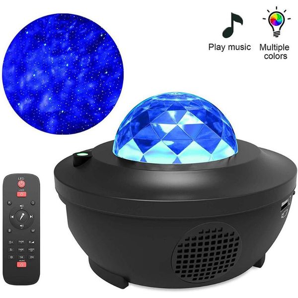 

compact mirrors led galaxy projector ocean wave night light music player remote star rotating luminaria for kid bedroom lamp