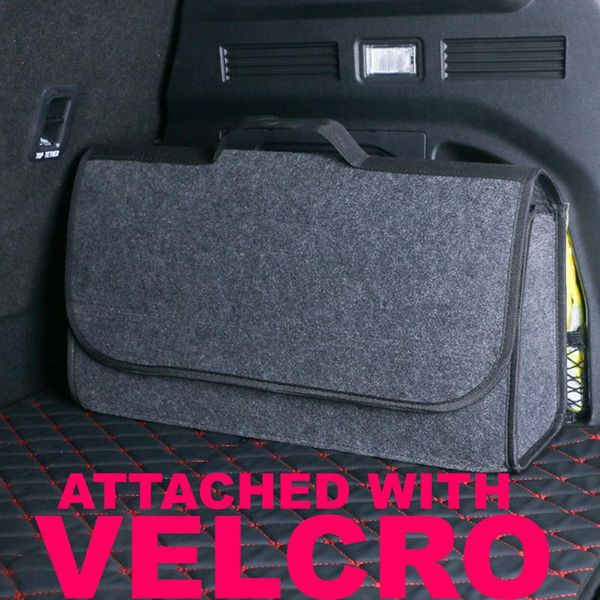 

car organizer trunk storage box bag foldable soft felt auto boot travel tools stowing tidying container