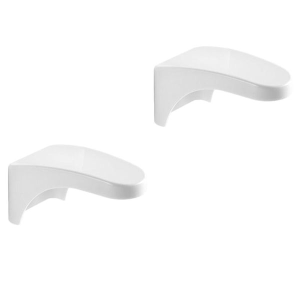 

2pc magnetic soap holder punch storage rack wall-hanging (white) bath accessory set