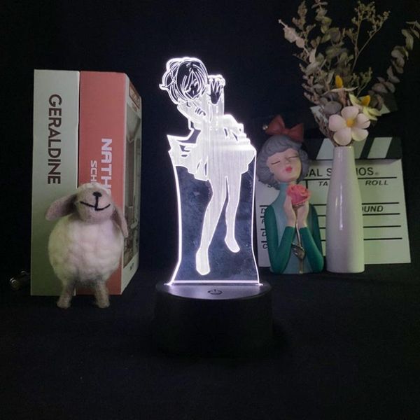 

night lights unique 3d lamp light kids room atomsphere nightlight bluetooth base re zero starting life in another world decor gift