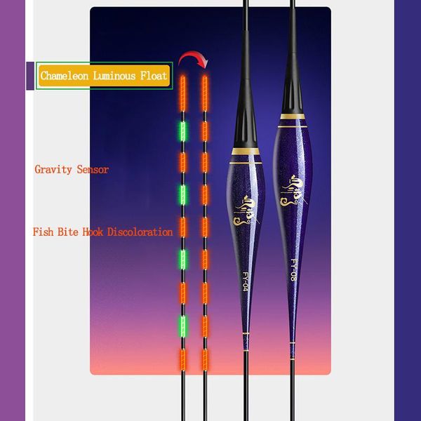 

fishing accessories 1pcs the listing nano materials fish bite automatically remind color change smart led electronic luminous float