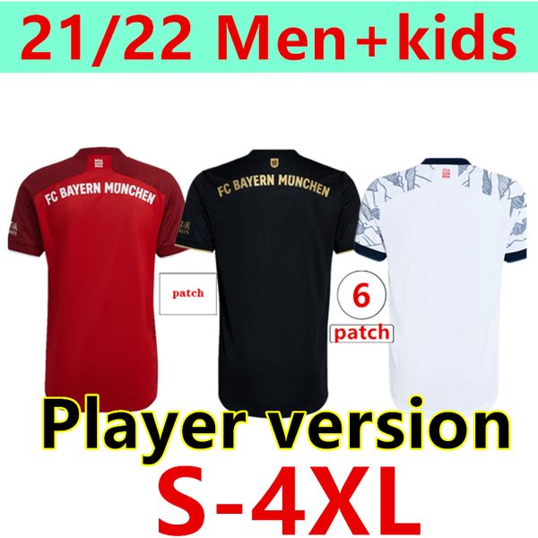 

size:s-4xl 21 22 soccer jersey football player version maillot de foot 2021 2022 home red away black 3rd white shirt fútbol futebol men+kids, Black;yellow