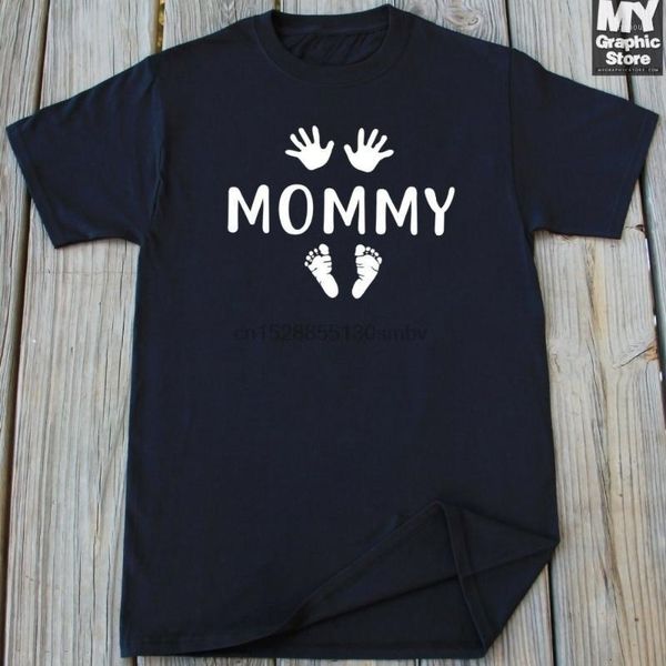 

men's t-shirts mommy mom mama t-shirt pregnancy announcement baby surprise reveal ideas brand cotton men clothing cartoon t shirts1 elx, White;black