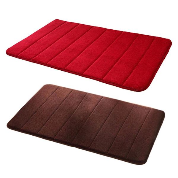 

bath mats 2pcs 40x60 cm bathroom (dark red&coffee)
