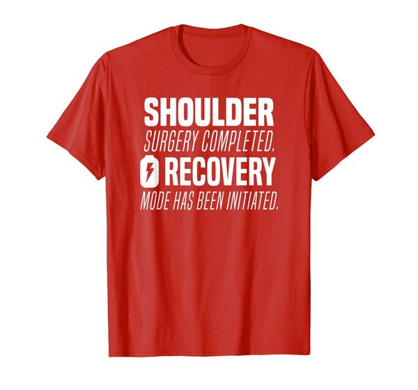 

shoulder surgery recovery mode t-shirt, White;black