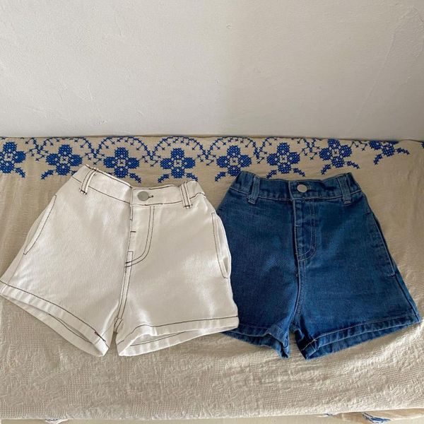 

shorts children's summer korean cotton denim casual boys girls jeans fashion, Black