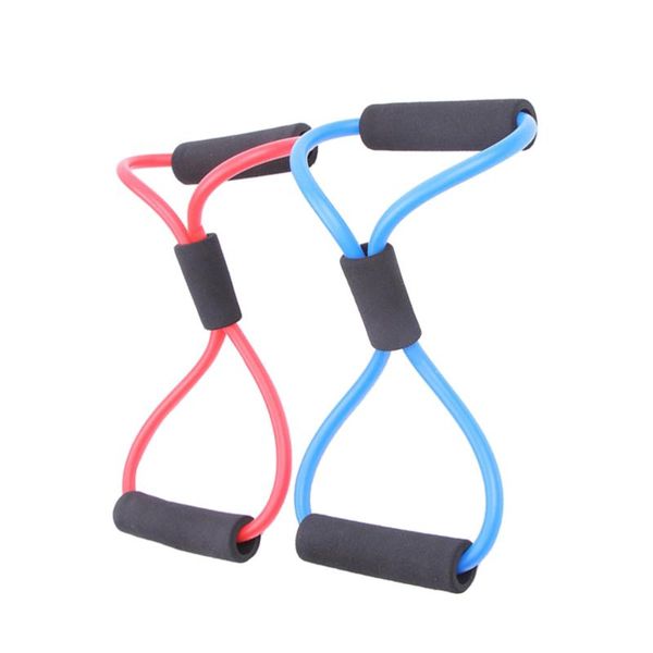 

gym 8 word chest developer rubber latex resistance bands pulling rope exercise stretch fitness yoga tube