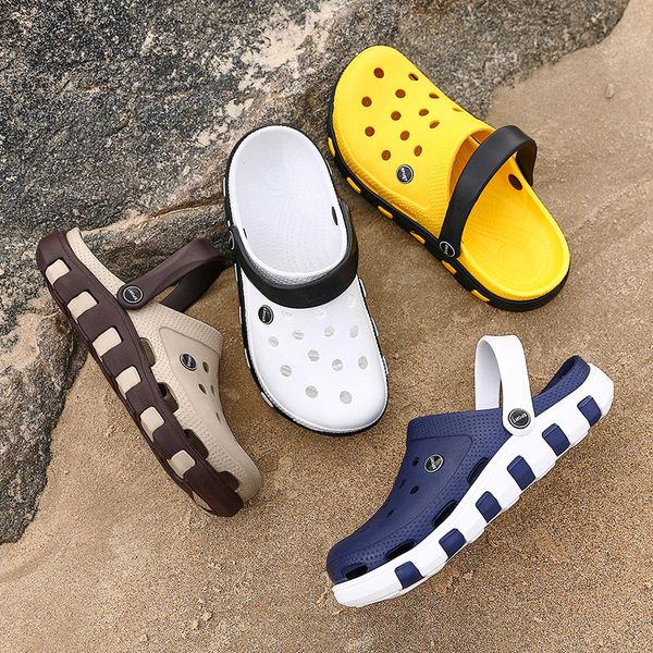 

summer beach fashion sandals yellow water sports shoes slippers, Black