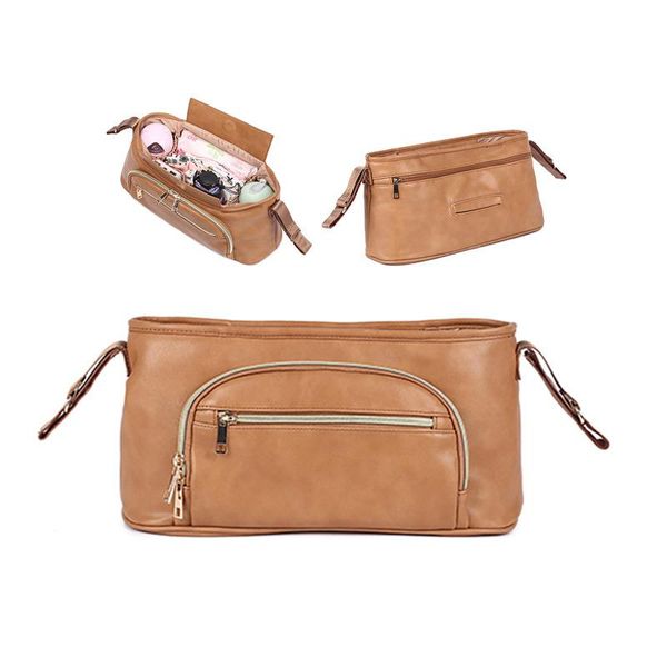 

diaper bags 2021 mummy bag baby carriage pu leather stroller