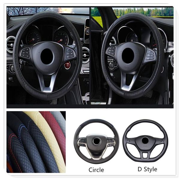 

steering wheel covers o circle leather car cover anti-slip auto for kia sportage sorento sedona proceed optima k900 soul forte5