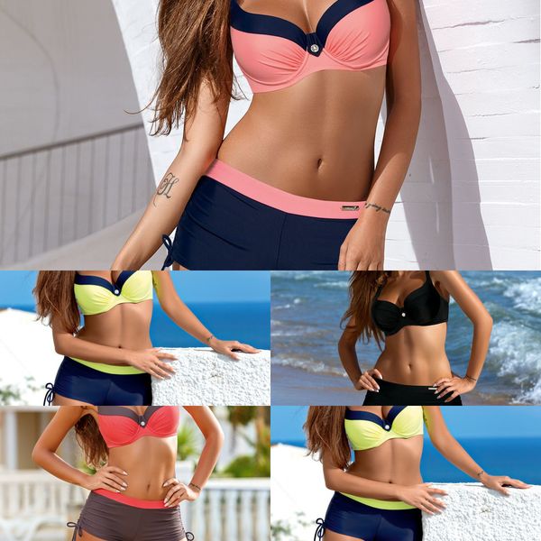 

candy split 2019 color new women's bikini swimsuit2021, White;black