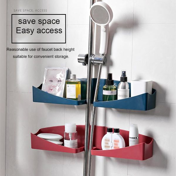 

bathroom shelves shelf organizer plastic suction cup corner shower toilet storage wall holder rack shampoo