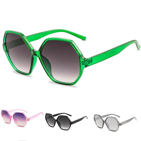 

sunglasses fashion retro polygonal oversized for women men brand design classic outdoor travel plastic uv400 sun glasses shades, White;black