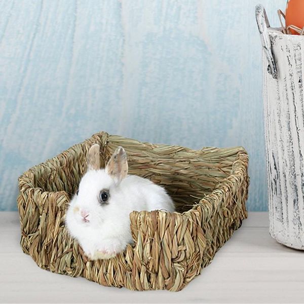 

small animal supplies woven cage pet animals /bed/house for hamster guinea pig grass yellow