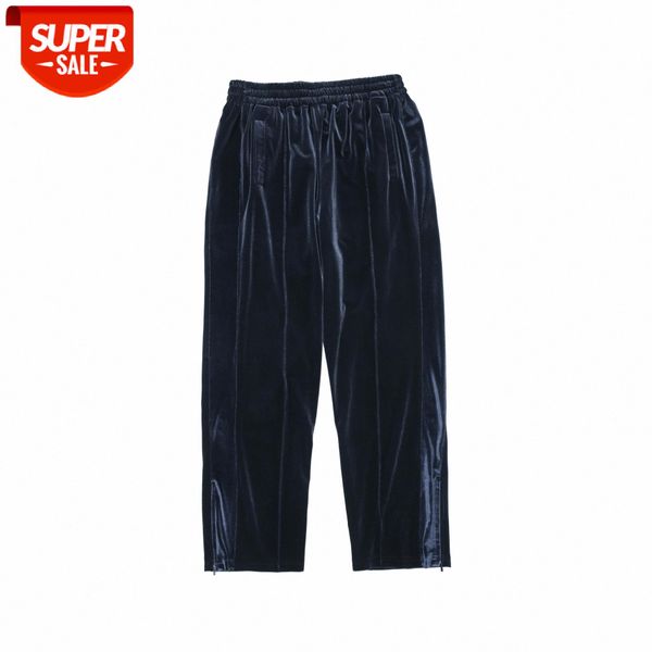 

zhang yixing with pants side stitching striped velvet wide-leg street casual men's and women's #lj9n, Black