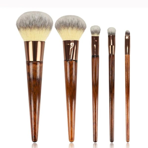 

makeup brushes 5pcs bamboo handle brush set with cruelty vegan hair cosmetics tools