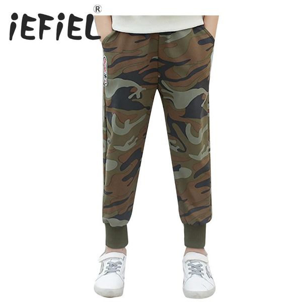 

trousers boys pants spring autumn camouflage kids cotton children sports teenage clothing casual sweatpants 5-14y, Blue