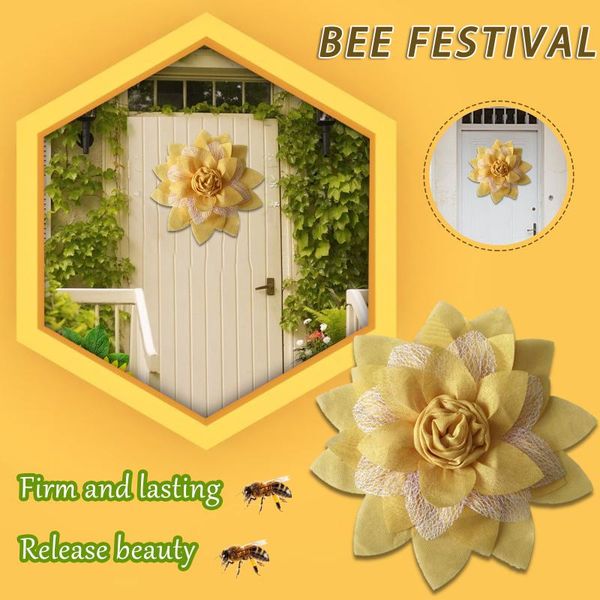 

mother's day simulation leaf sunflower wreath artificial garland hanging pendants wedding bee festival gifts home decor gift decorative