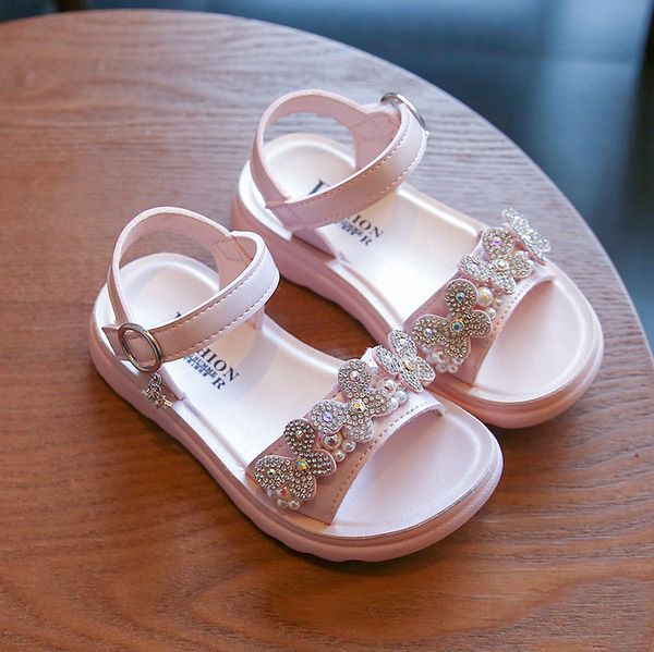 

kids casual summer princess shoes new childrens sandals girls bow fashion footwear solid rubber sole shoes spring 22-38, Black;red