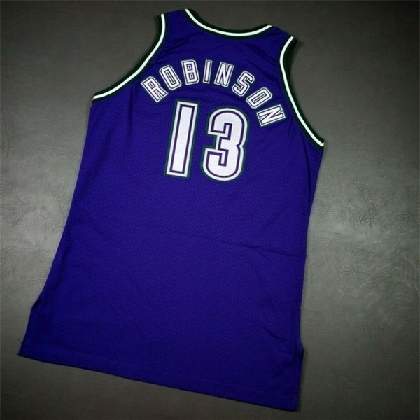 

001rare basketball jersey men youth women vintage retro glenn robinson champion 94 95 high school size s-5xl custom any name or number, Black