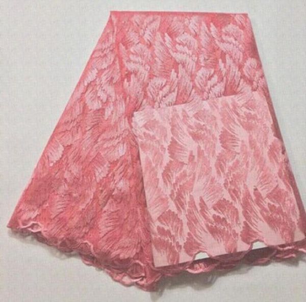 

ribbon african lace solid pattern 120 cm width fabric for bridal sold by the 5yard, Pink;blue