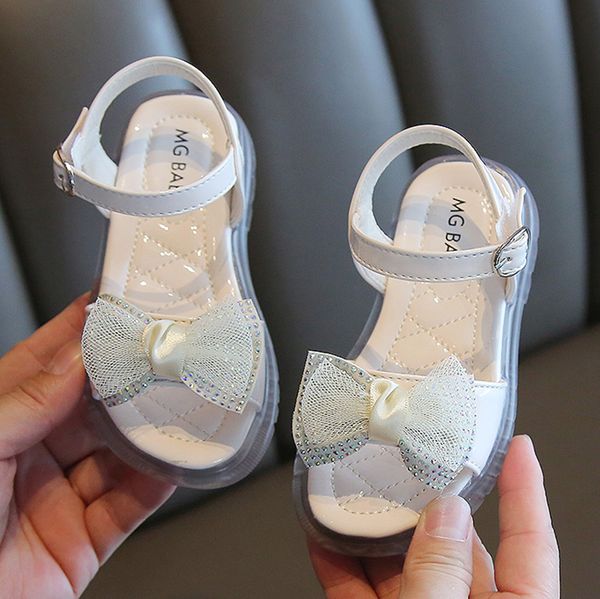 

Kids Children Girls Bowknot Princess Shoes Soft-soled Non-slip Sandals Children Girls Sandals Bowknot Beach Shoes Sandals, Beige
