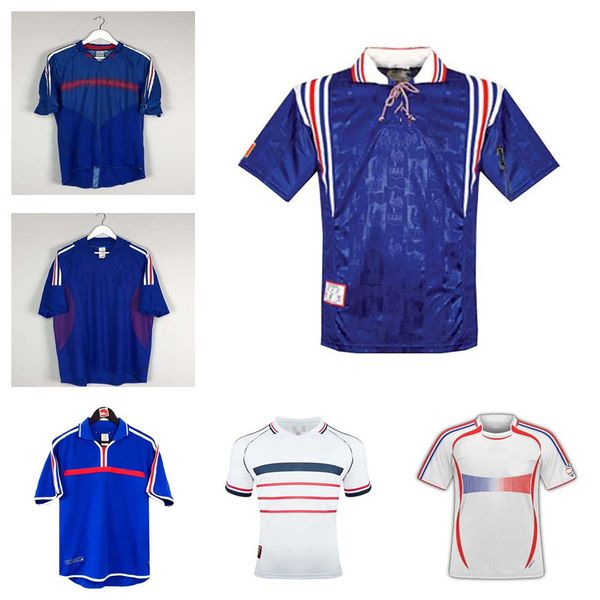 

1998 retro version france soccer jersey 96 98 02 04 06 zidane henry maillot de foot soccer shirt home trezeguet football uniform, Black;yellow