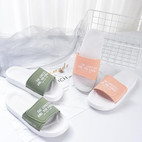 

women's home indoor fashion slippers simple, comfortable and soft male female couple bath, Black